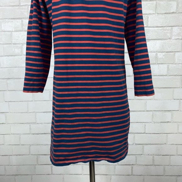 Joie Shift Dress Striped Knit Winberry Navy Blue Mini Stretch Preppy Nautical S - Picture 9 of 10
